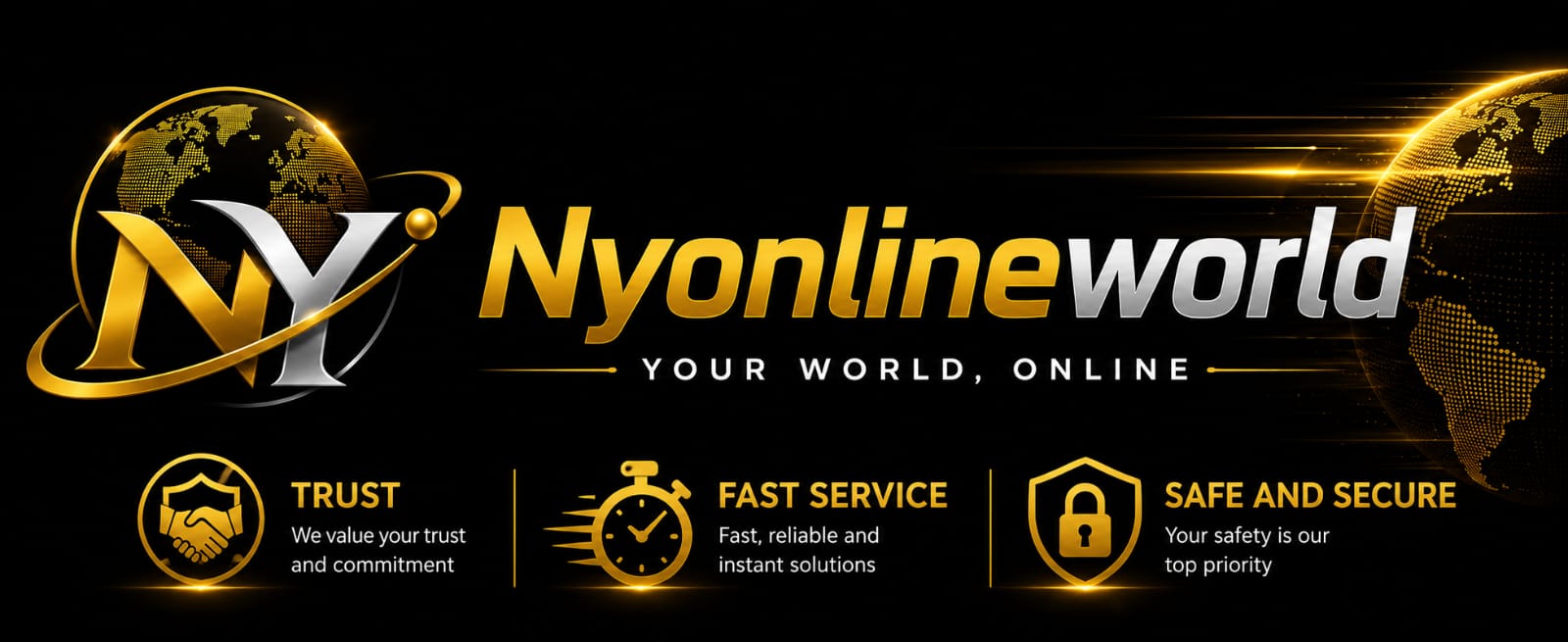Nyonlineworld — Your world, online. Trust, fast service, safe and secure.